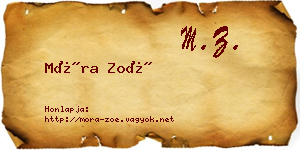 Móra Zoé névjegykártya